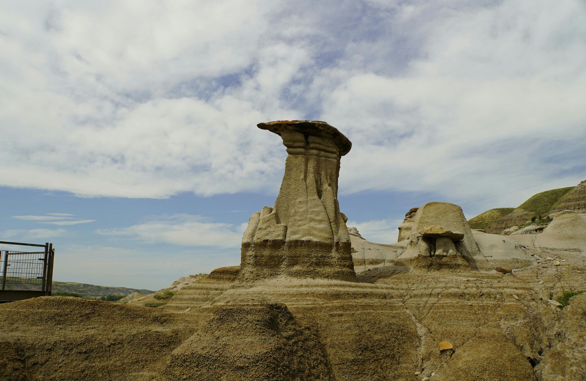 View of Hoodoos in Drumheller Badlands